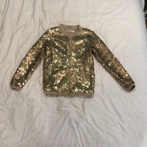 H&M Gold Sequin Bomber